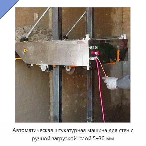 Автоматическая штукатурная машина для стен с ручной загрузкой, слой 5–30 мм — Штукатурные машины