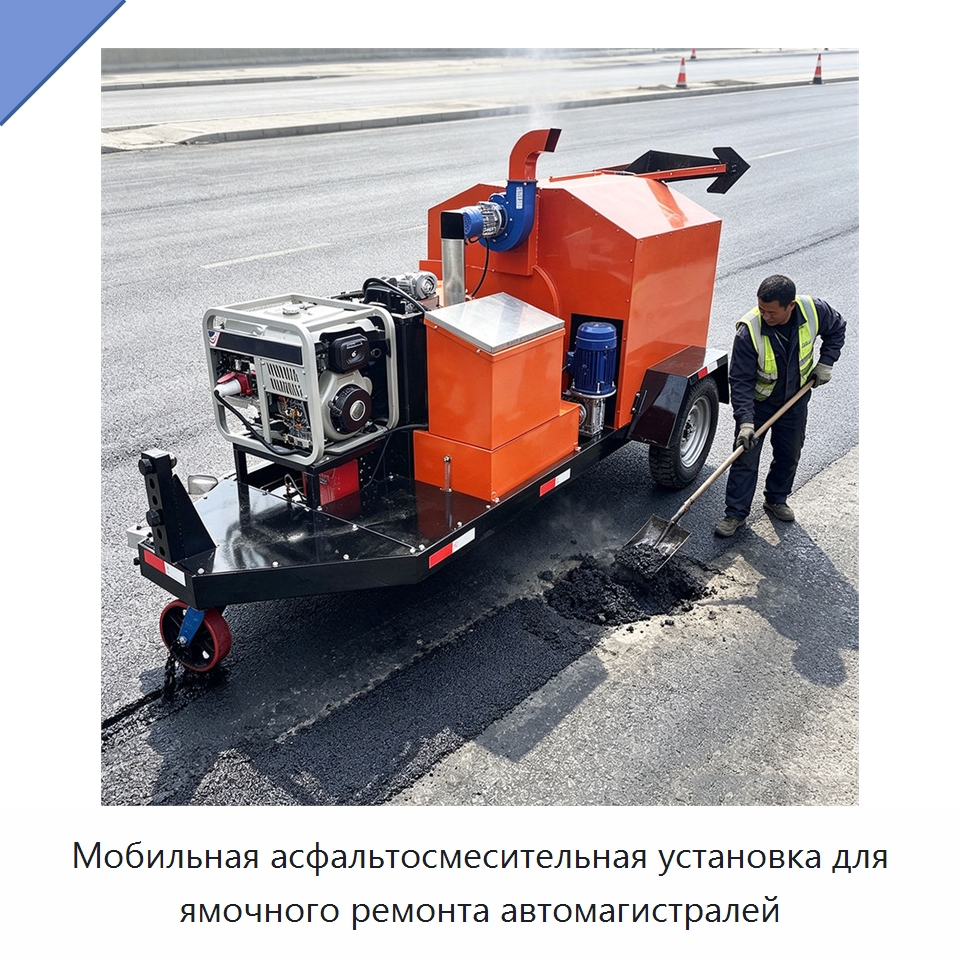 Мобильная асфальтосмесительная установка для ямочного ремонта автомагистралей — Дорожная техника