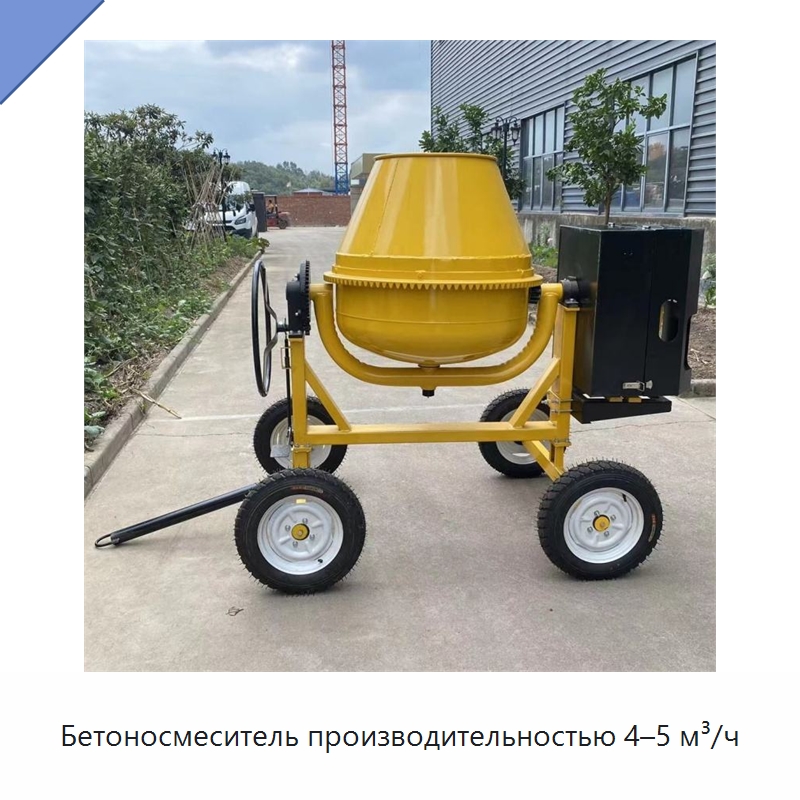 Бетоносмеситель производительностью 4–5 м³/ч — Оборудование для работы с бетоном