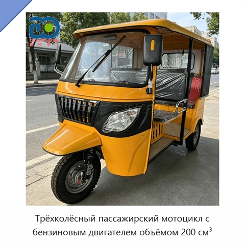Трёхколёсный пассажирский мотоцикл с бензиновым двигателем объёмом 200 см³