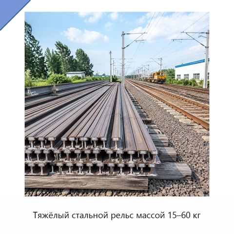 Тяжёлый стальной рельс массой 15–60 кг