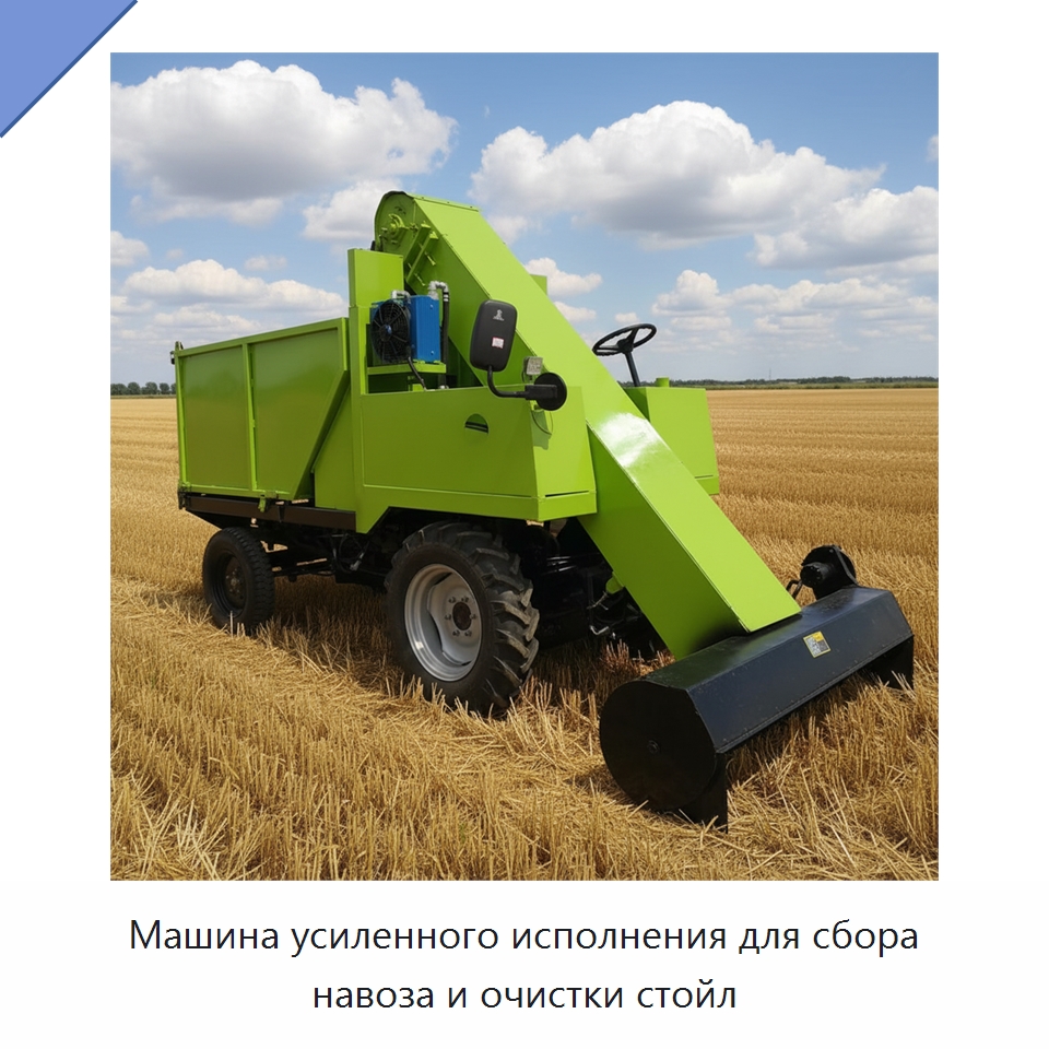 Машина усиленного исполнения для сбора навоза и очистки стойл — Оборудование для животноводства и птицеводства