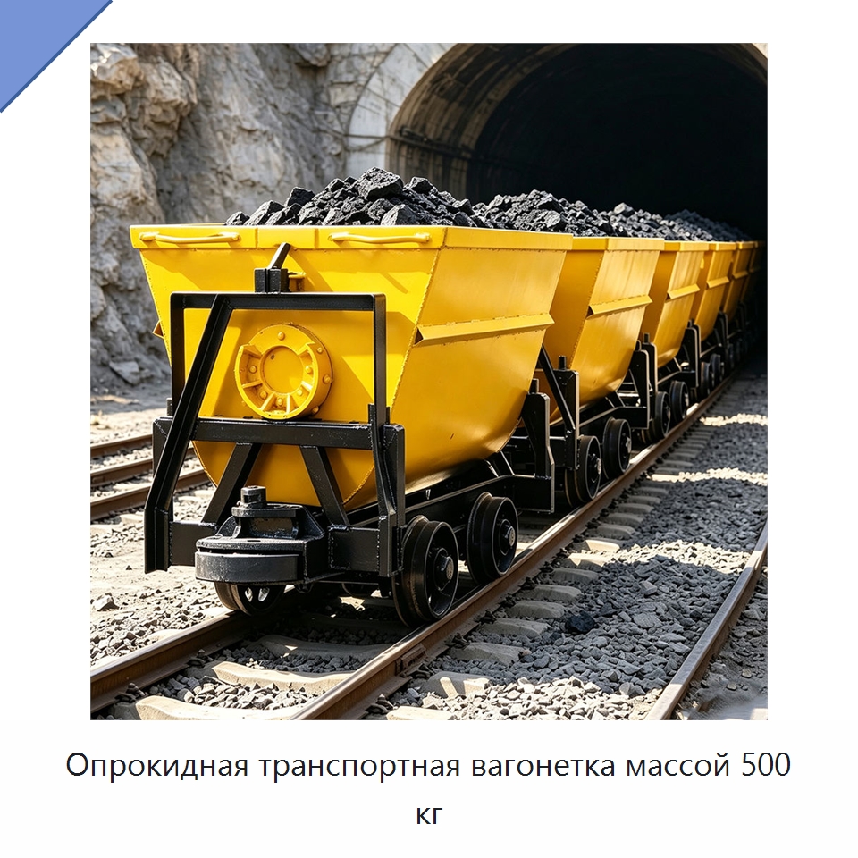 Опрокидная транспортная вагонетка массой 500 кг — Горнодобывающее оборудование