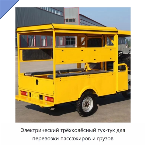 Электрический трёхколёсный тук-тук для перевозки пассажиров и грузов