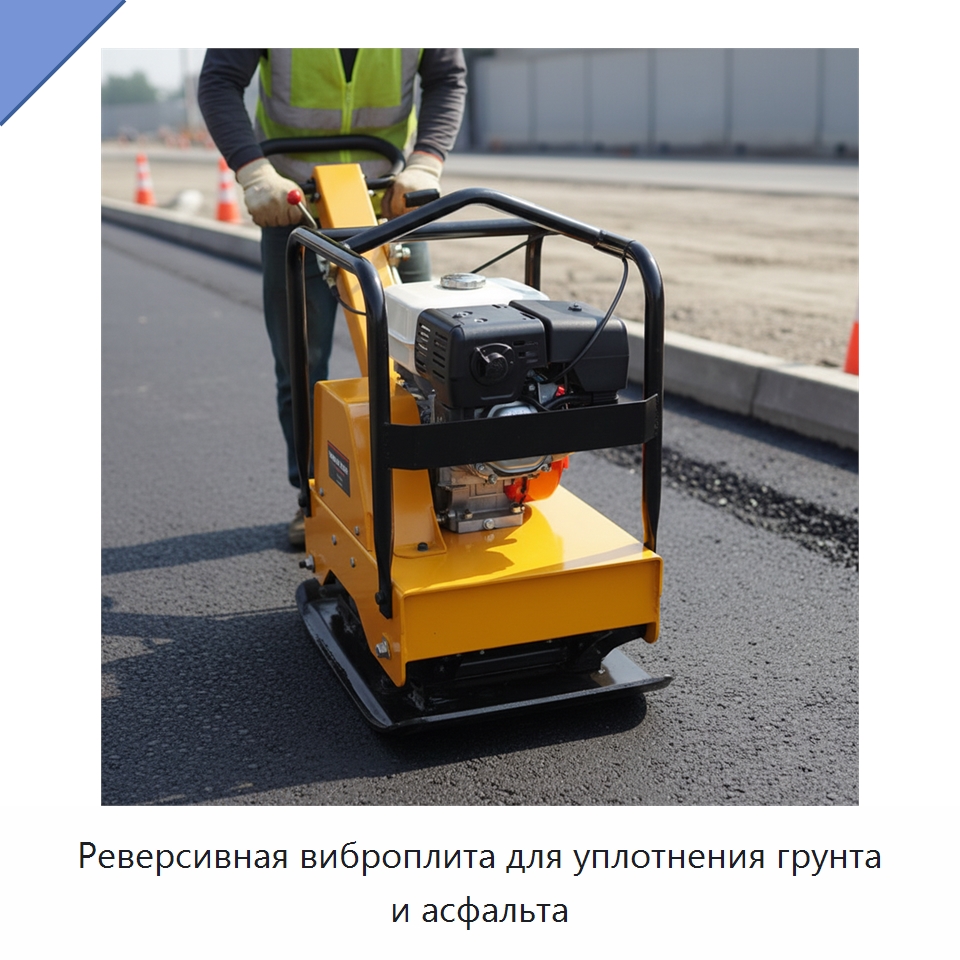 Реверсивная виброплита для уплотнения грунта и асфальта — Землеройная техника