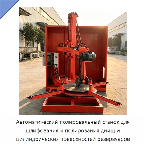 Автоматический полировальный станок для шлифования и полирования днищ и цилиндрических поверхностей резервуаров