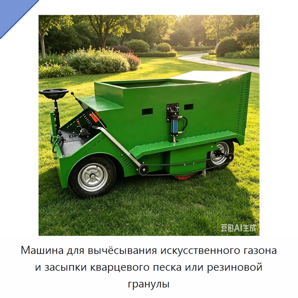 Машина для вычёсывания искусственного газона и засыпки кварцевого песка или резиновой гранулы — Специальная сельскохозяйственная техника