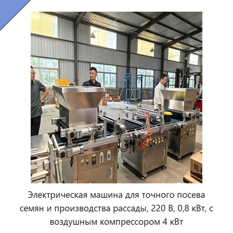 Электрическая машина для точного посева семян и производства рассады, 220 В, 0,8 кВт, с воздушным компрессором 4 кВт