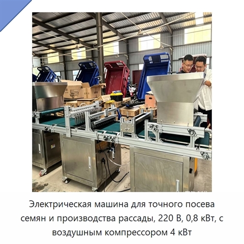 Электрическая машина для точного посева семян и производства рассады, 220 В, 0,8 кВт, с воздушным компрессором 4 кВт