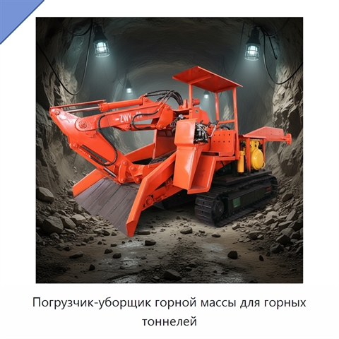 Погрузчик-уборщик горной массы для горных тоннелей