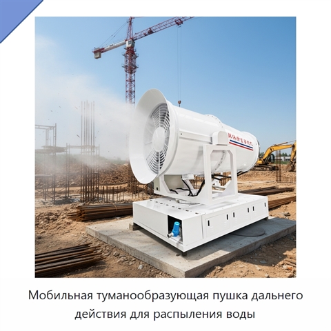 Мобильная туманообразующая пушка дальнего действия для распыления воды