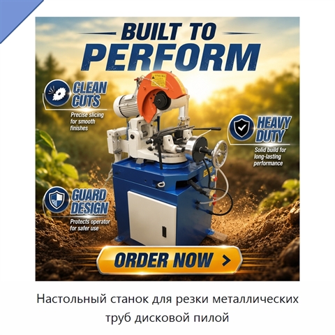 Настольный станок для резки металлических труб дисковой пилой