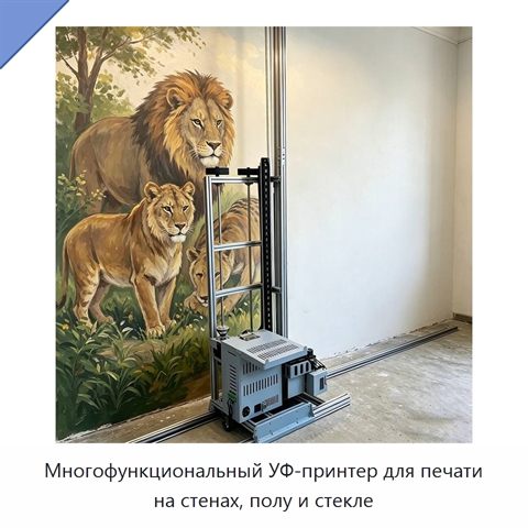 Многофункциональный УФ-принтер для печати на стенах, полу и стекле