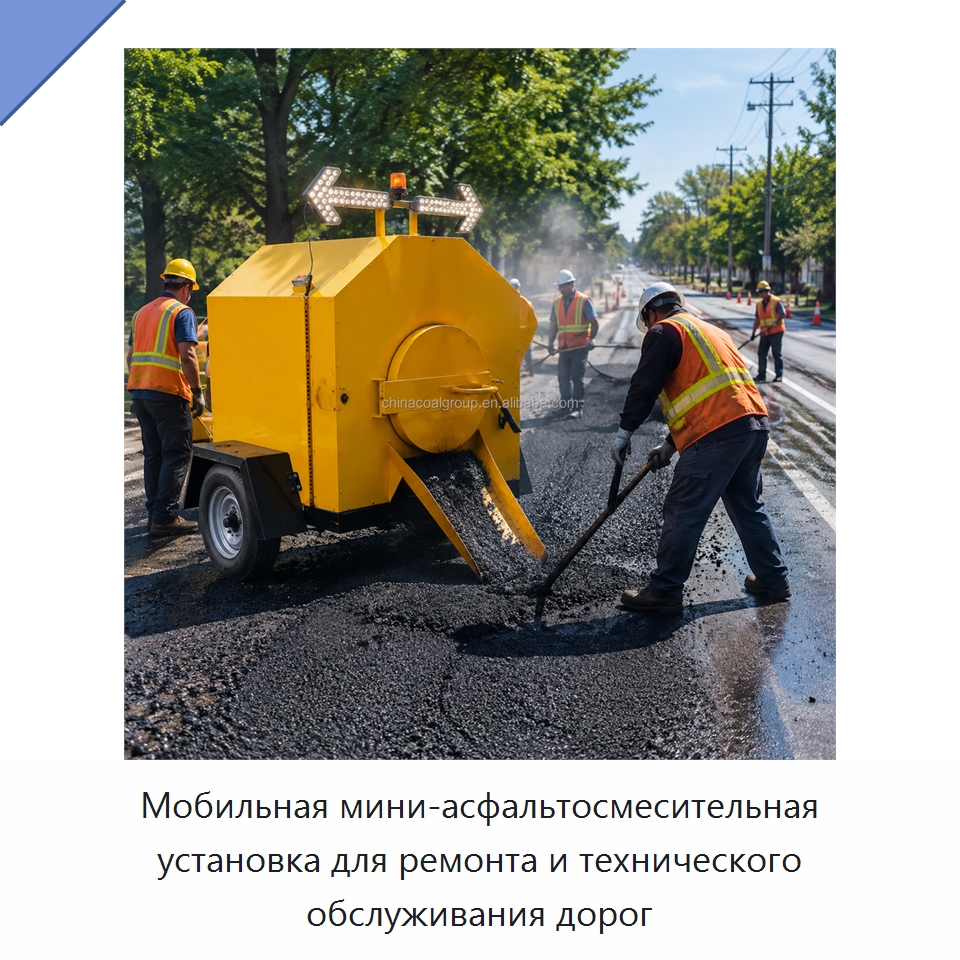 Мобильная мини-асфальтосмесительная установка для ремонта и технического обслуживания дорог — Дорожная техника