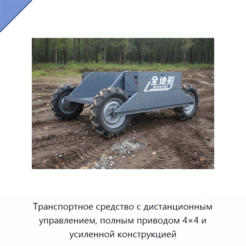 Транспортное средство с дистанционным управлением, полным приводом 4×4 и усиленной конструкцией