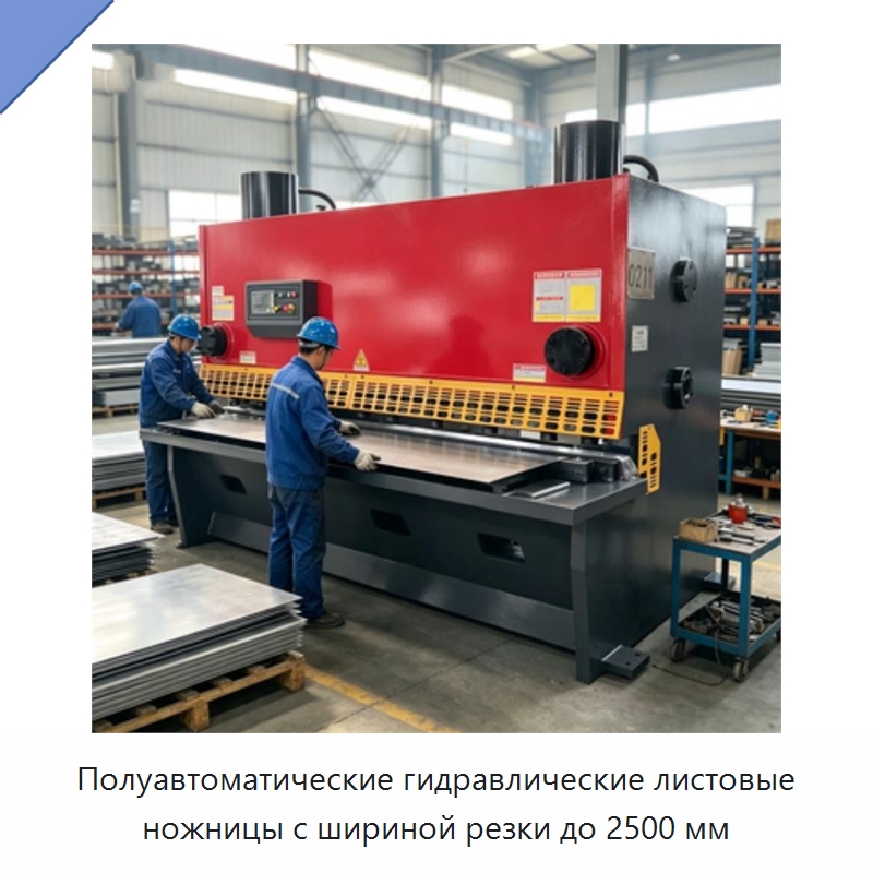 Полуавтоматические гидравлические листовые ножницы с шириной резки до 2500 мм — Листообрабатывающее оборудование