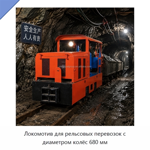 Локомотив для рельсовых перевозок с диаметром колёс 680 мм