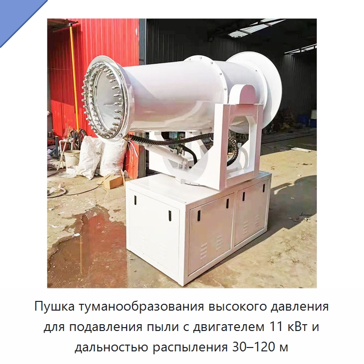 Пушка туманообразования высокого давления для подавления пыли с двигателем 11 кВт и дальностью распыления 30–120 м — Горнодобывающее оборудование