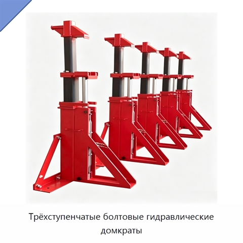 Трёхступенчатые болтовые гидравлические домкраты