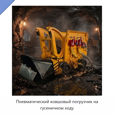 Пневматический ковшовый погрузчик на гусеничном ходу