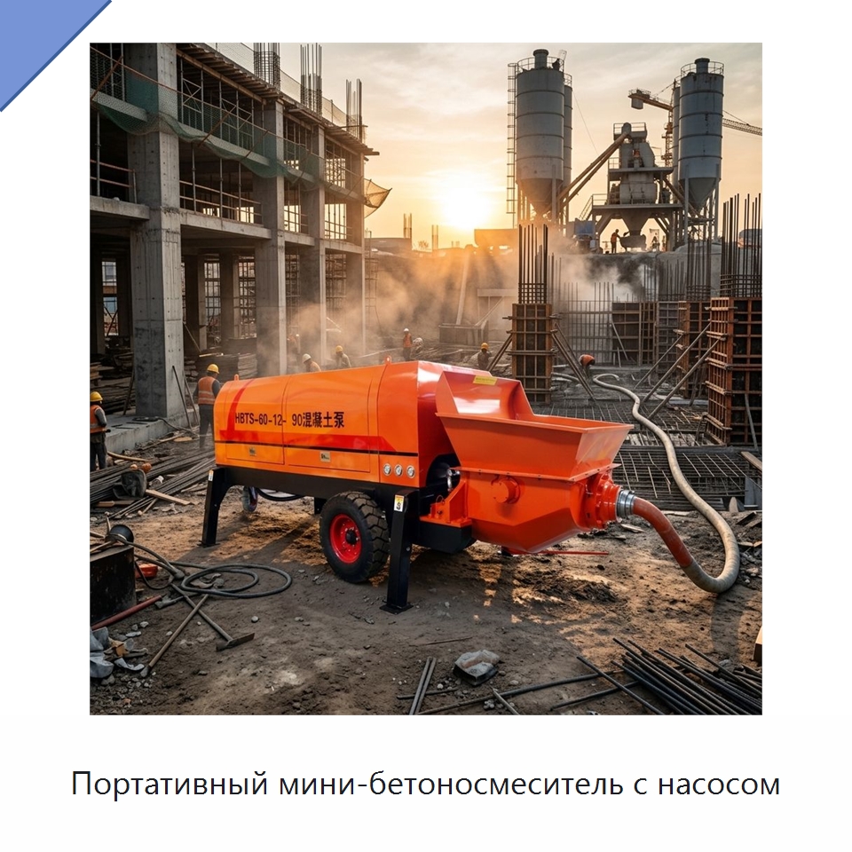 Портативный мини-бетоносмеситель с насосом — Оборудование для работы с бетоном