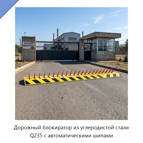 Дорожный блокиратор из углеродистой стали Q235 с автоматическими шипами