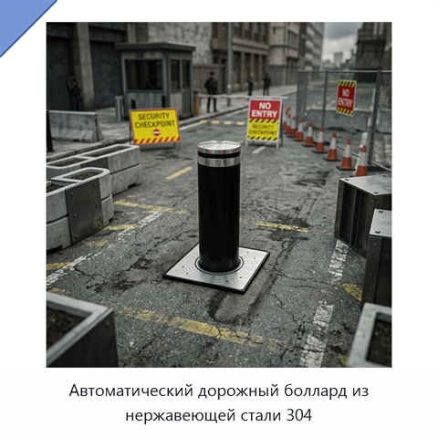 Автоматический дорожный боллард из нержавеющей стали 304