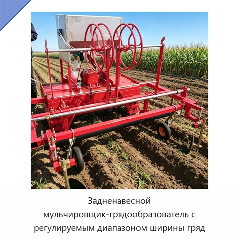 Задненавесной мульчировщик-грядообразователь с регулируемым диапазоном ширины гряд