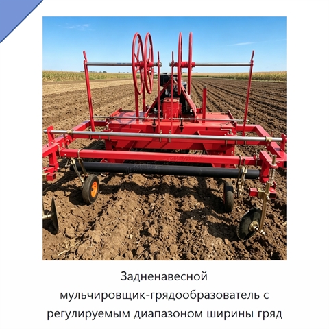 Задненавесной мульчировщик-грядообразователь с регулируемым диапазоном ширины гряд