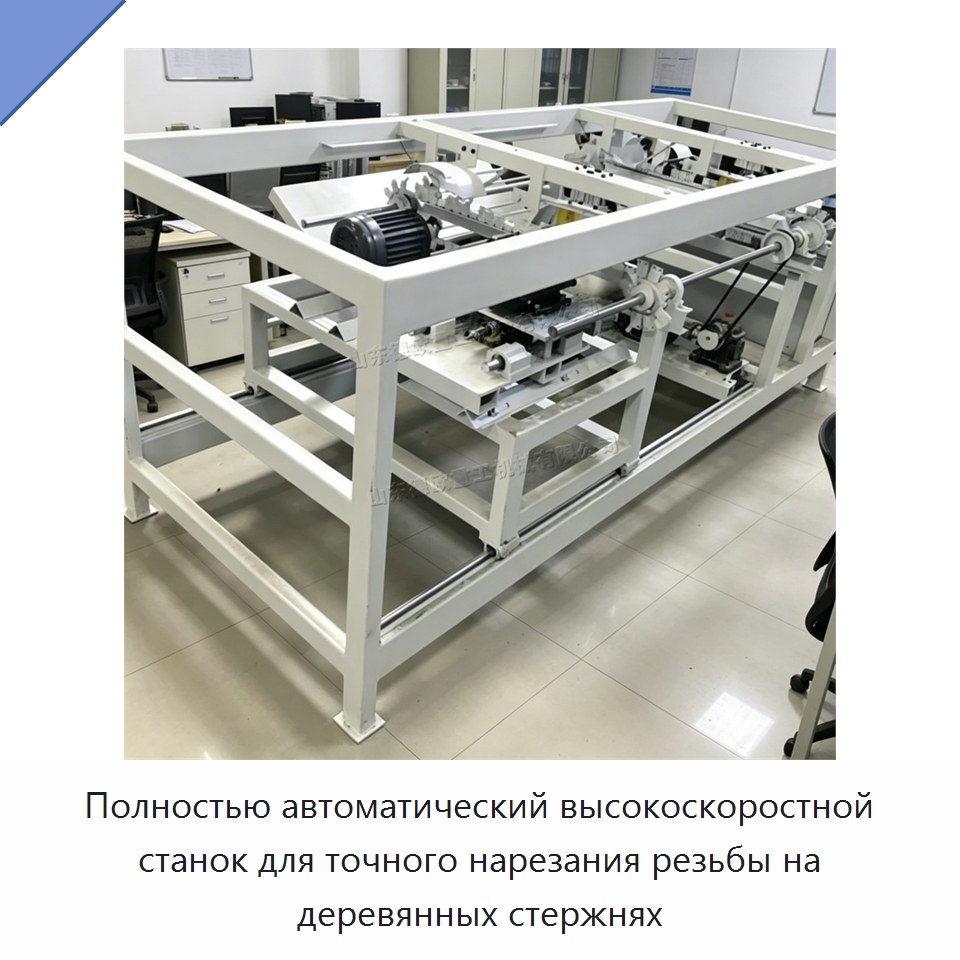 Полностью автоматический высокоскоростной станок для точного нарезания резьбы на деревянных стержнях