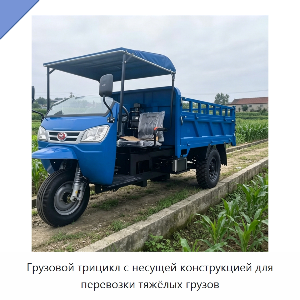Грузовой трицикл с несущей конструкцией для перевозки тяжёлых грузов — Специальная строительная техника