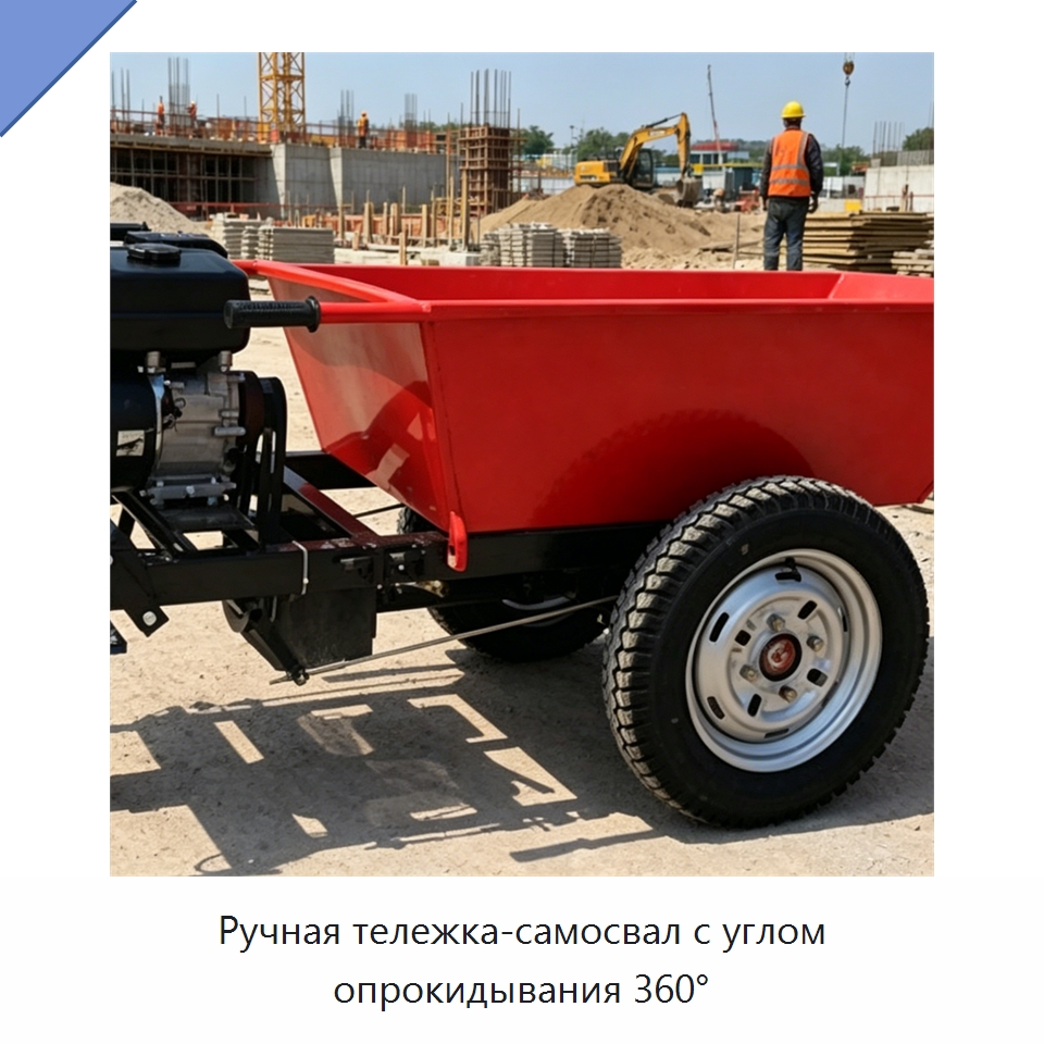 Ручная тележка-самосвал с углом опрокидывания 360° — Специальная строительная техника