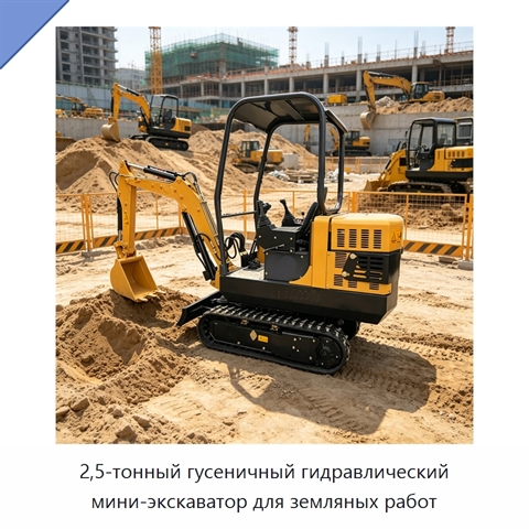 2,5-тонный гусеничный гидравлический мини-экскаватор для земляных работ