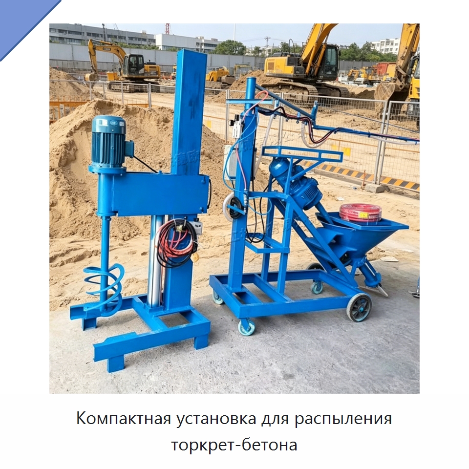 Компактная установка для распыления торкрет-бетона