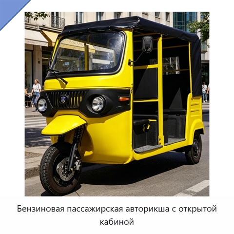 Бензиновая пассажирская авторикша с открытой кабиной