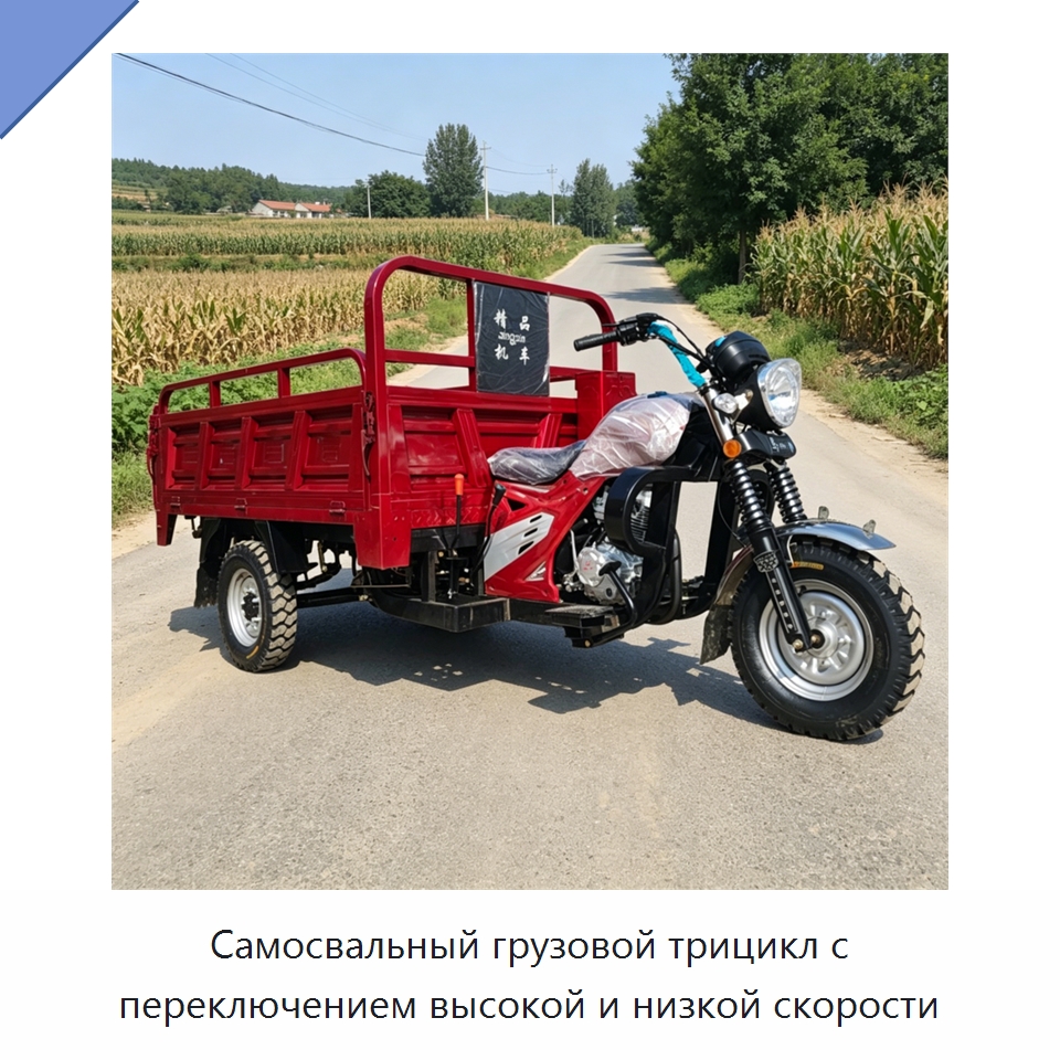 Самосвальный грузовой трицикл с переключением высокой и низкой скорости — Специальные машины и промышленное оборудование