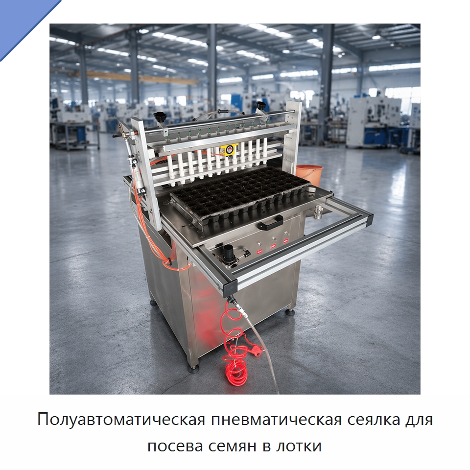 Полуавтоматическая пневматическая сеялка для посева семян в лотки — Специальная сельскохозяйственная техника