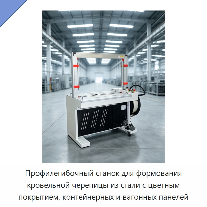 Профилегибочный станок для формования кровельной черепицы из стали с цветным покрытием, контейнерных и вагонных панелей — Оборудование для производства плитки