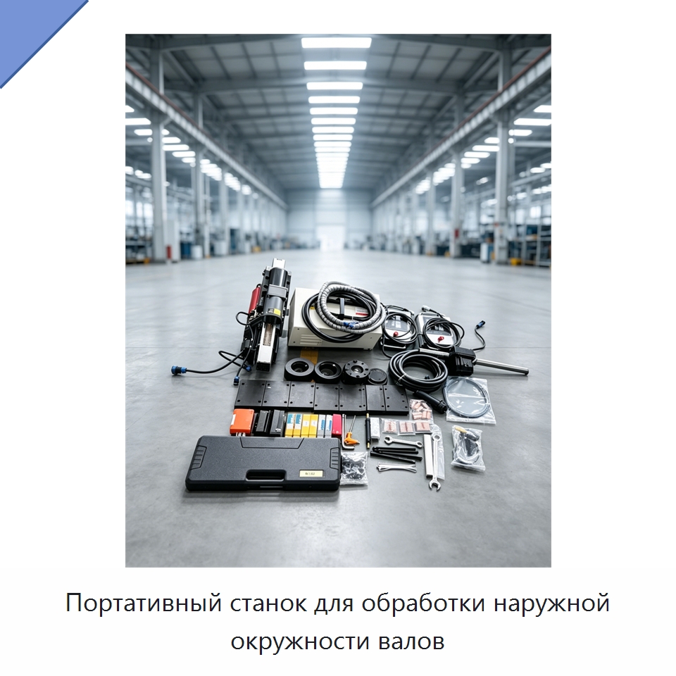 Портативный станок для обработки наружной окружности валов — Расточные станки