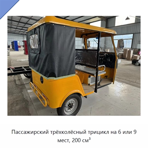 Пассажирский трёхколёсный трицикл на 6 или 9 мест, 200 см³