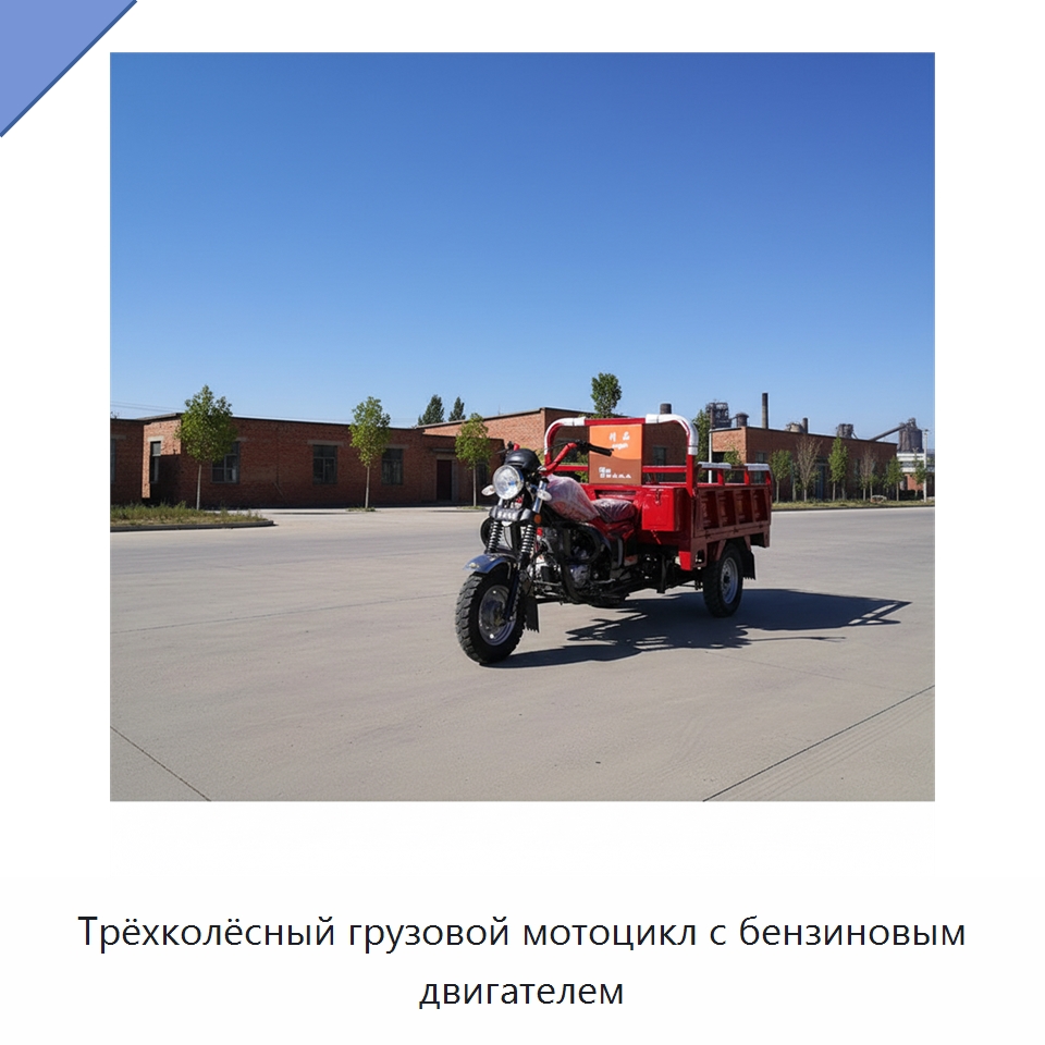 Трёхколёсный грузовой мотоцикл с бензиновым двигателем — Специальные машины и промышленное оборудование