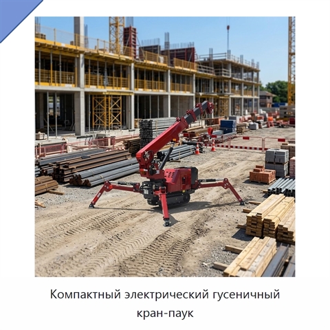 Компактный электрический гусеничный кран-паук