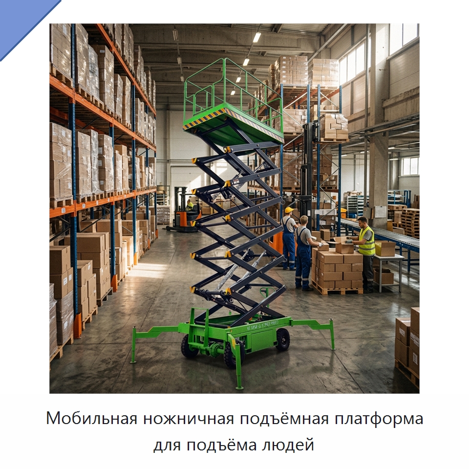Мобильная ножничная подъёмная платформа для подъёма людей — Подъемные столы