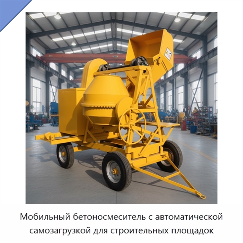 Мобильный бетоносмеситель с автоматической самозагрузкой для строительных площадок