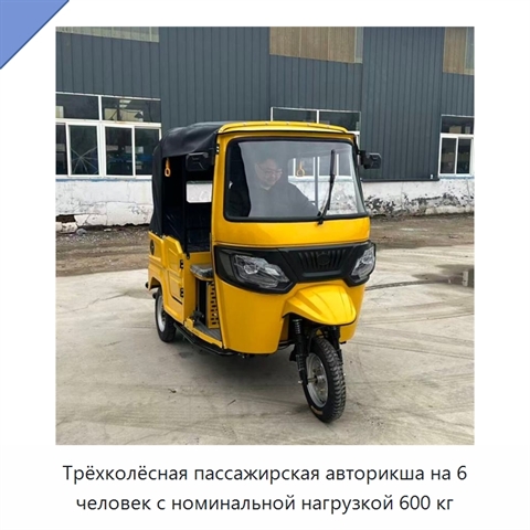 Трёхколёсная пассажирская авторикша на 6 человек с номинальной нагрузкой 600 кг