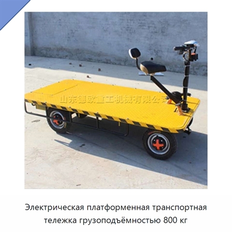 Электрическая платформенная транспортная тележка грузоподъёмностью 800 кг