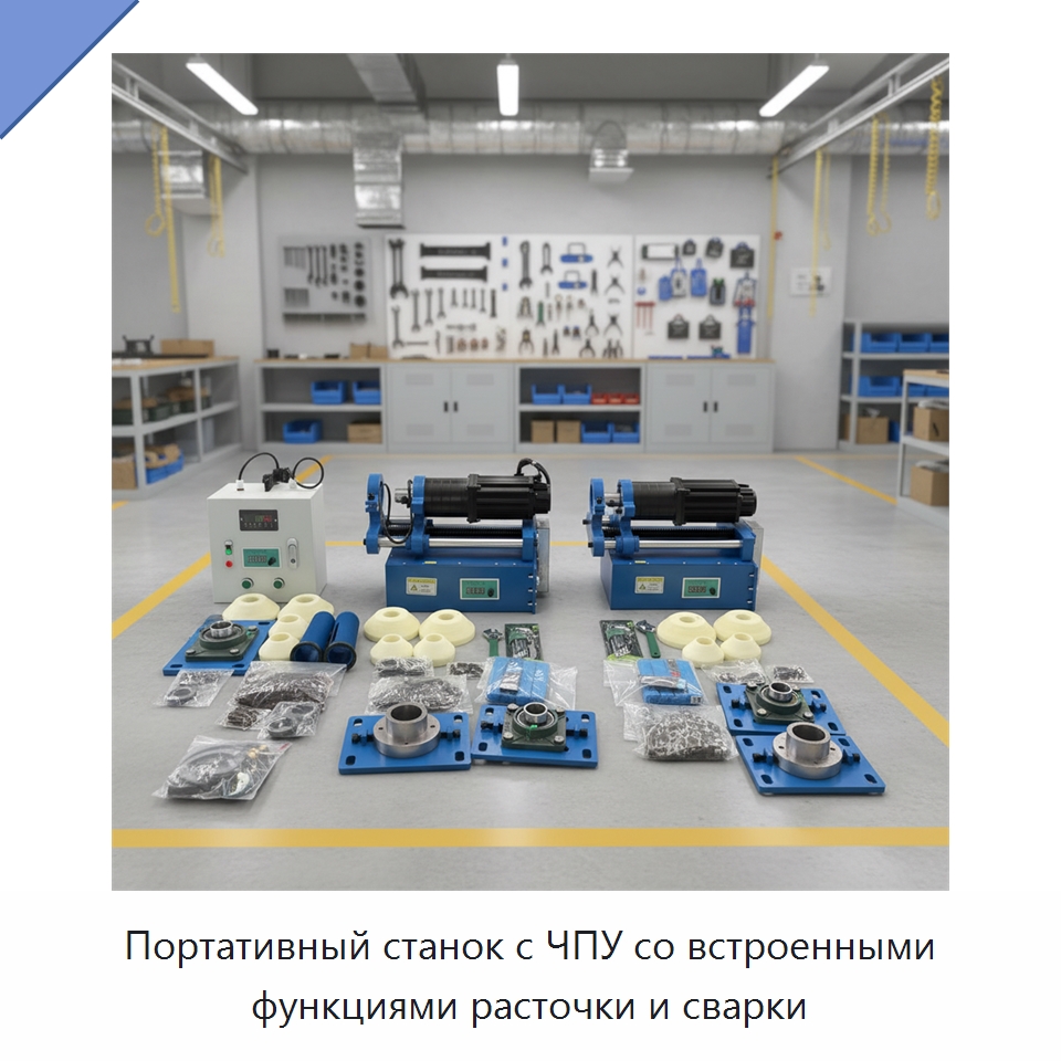 Портативный станок с ЧПУ со встроенными функциями расточки и сварки — Специальная строительная техника
