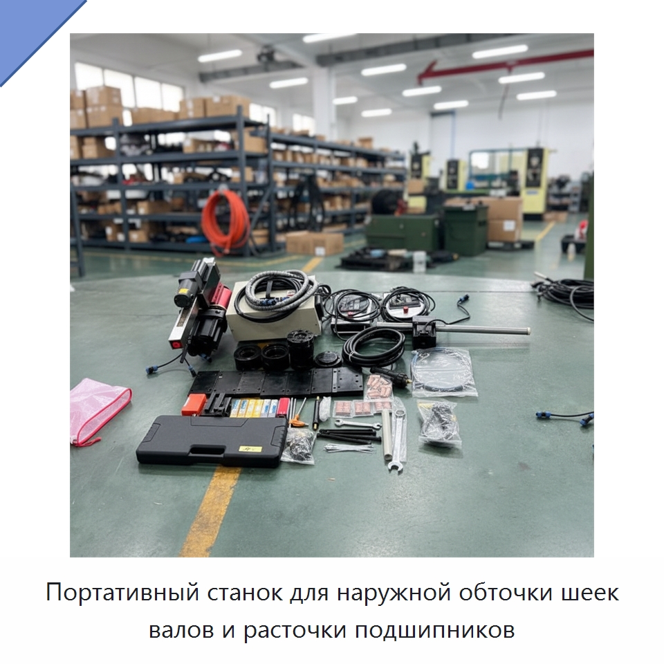 Портативный станок для наружной обточки шеек валов и расточки подшипников — Специальная строительная техника