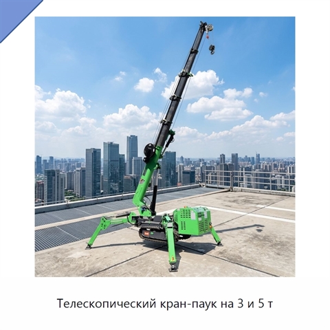 Телескопический кран-паук на 3 и 5 т