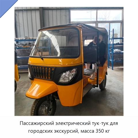 Пассажирский электрический тук-тук для городских экскурсий, масса 350 кг